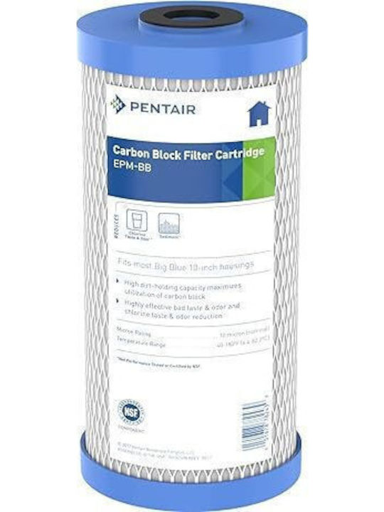 Pentair Countertop and Under Sink Water Filter Replacement made of Activated Carbon 10" Big-Blue EPM-BB 10 μm