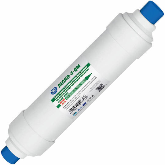 Aqua Filter Ανταλλακτικό Φίλτρο Νερού Κάτω Πάγκου από Ενεργό Άνθρακα 12" Excito-B-CLR-CRT 4τμχ