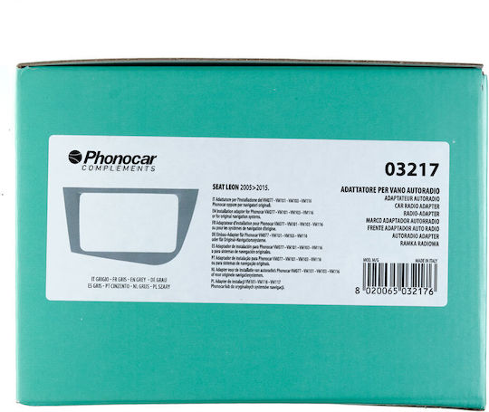 Phonocar Πρόσοψη 2 Din για εργοστασιακού τύπου Volkswagen / Seat Leon οθόνης για Seat Leon 2005>2012