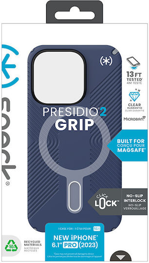 Speck Presidio2 Grip Back Cover Plastic Albastru (iPhone 15 Pro)