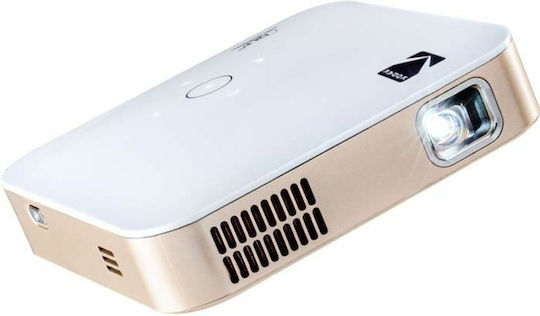 Kodak Portable Series Luma 350 RODPJS350WH Мини Проектор DLP LED лампа с Wi-Fi и вградени високоговорители Бял
