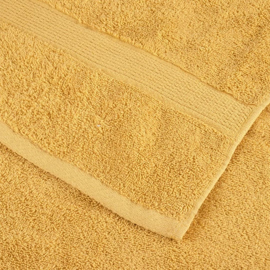 vidaXL 50x100cm Gold 10 Pieces Weight 600gsm Bath Towels