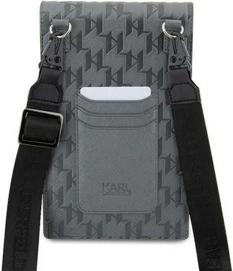 Karl Lagerfeld Saffiano Beutel Gray KLWBSAKHPKG