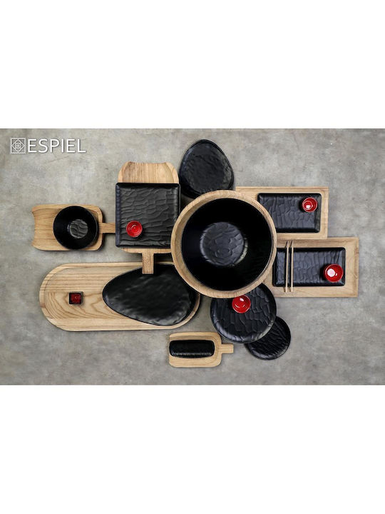Espiel Bowl Melamine Salad Bowl Black 25x25.5x9cm 3pcs
