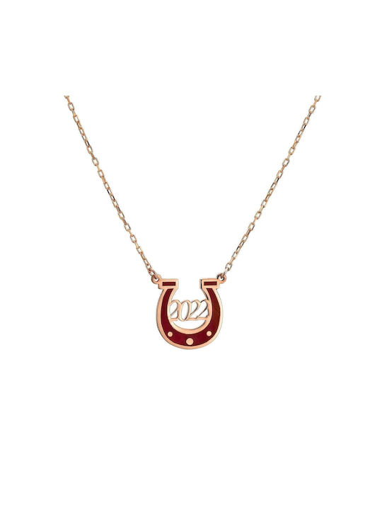 Goldsmith Necklace Talisman from Pink Gold Plated Silver