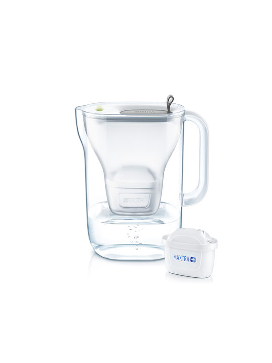 Brita Serving Jug Plastic Grey with 1 Replacement Filter Maxtra Plus 2400ml