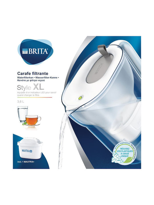Brita Style Xl Jug Serving Plastic Grey with Filter 2400ml
