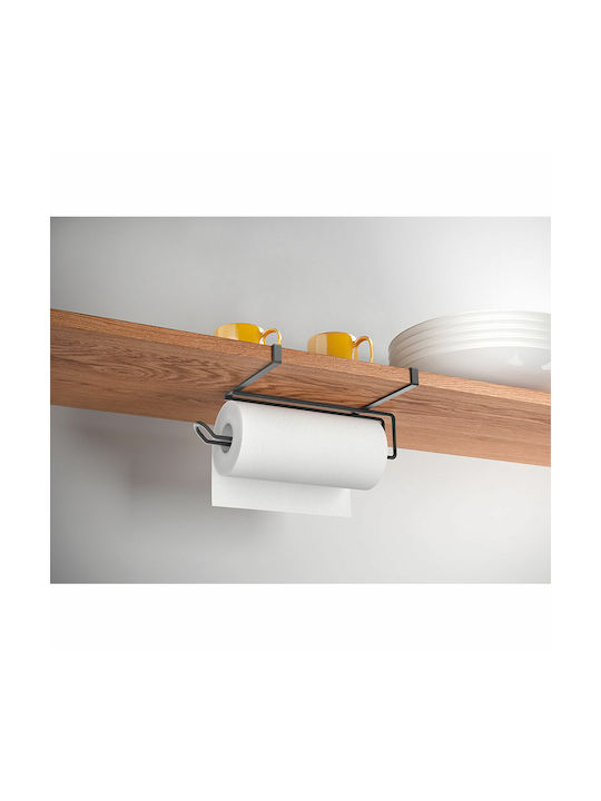 Metaltex Wall Mounted Metallic Napkin Holder Lava Therm Easy Roll Black 35x18x10cm 16-361135