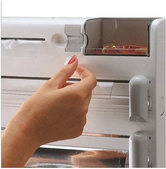 Wall Mounted Plastic Roll Dispenser White 38x6.5x30.5cm AT0000729