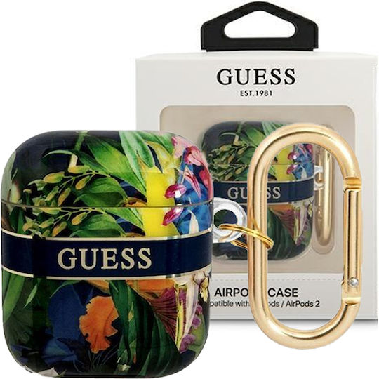 Guess Flower Print Калъф с кука в Многоцветен цвят за Apple AirPods 1 / AirPods 2