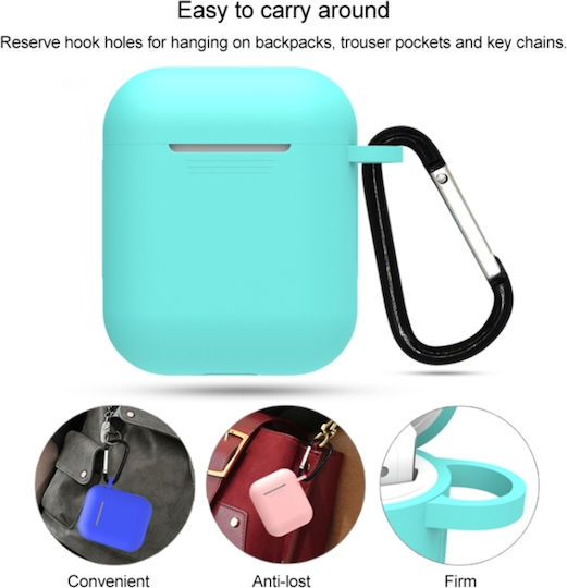 Sonique Drop Proof Set with Hook in Black color for Apple AirPods 1 / AirPods 2