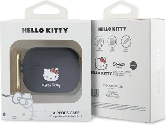 Hello Kitty Hülle Silikon in Schwarz Farbe für Apple AirPods Pro 2