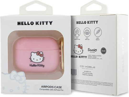 Hello Kitty Hülle Silikon in Rosa Farbe für Apple AirPods Pro