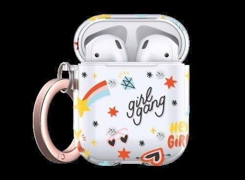 KeyBudz Elevate x Swarovski Girlgang Case Silicone with Hook in Multicolour color for Apple AirPods 1 / AirPods 2