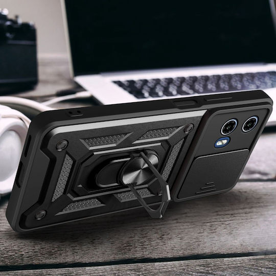 Tech-Protect Camshield Pro Umschlag Rückseite Metallisch Schwarz (Moto G85)