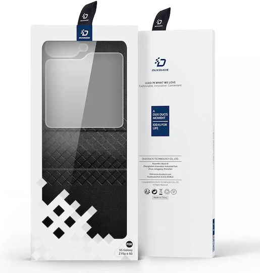 Dux Ducis Задна корица Кожа Черен (Galaxy Z Flip6)