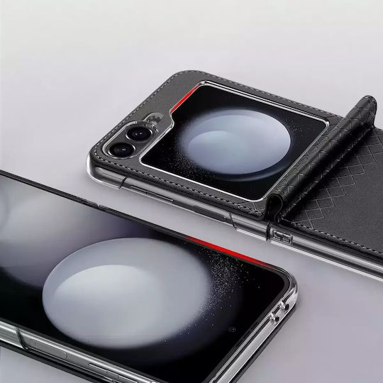 Dux Ducis Задна корица Кожа Черен (Galaxy Z Flip6)