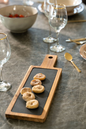 ArteLibre Stone Cheese Serving Platter with Handle 45x13x1.5cm