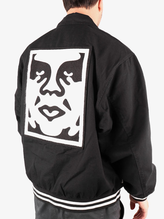 Obey Varsity Jacket Black