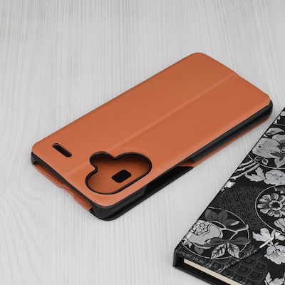 Techsuit Buchen Sie Kunststoff / Synthetisches Leder Orange (Redmi Note 13 Pro+)