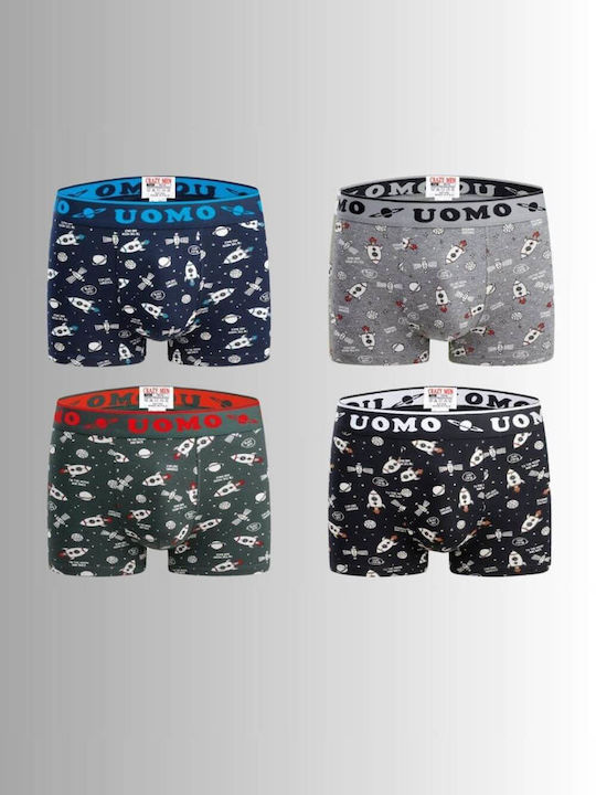 Uomo Set of Kids' Boxers Multicolored 4pcs