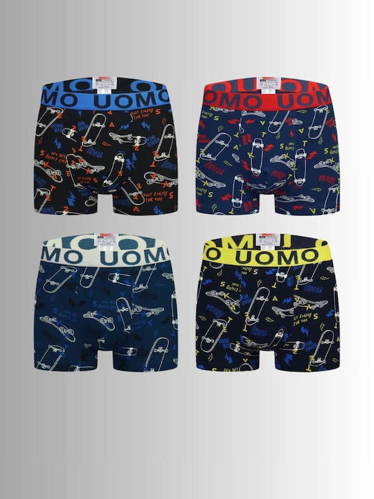 Uomo Kids Boxers Set Multicolored 4pcs