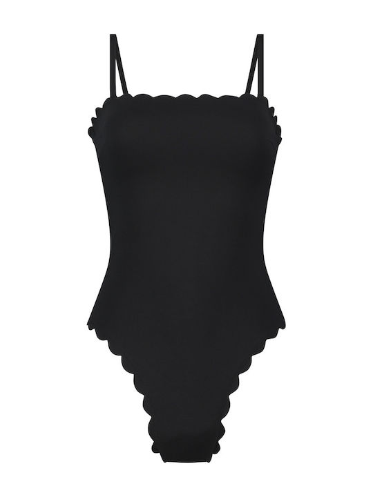 Strapless One-Piece Swimsuit Black