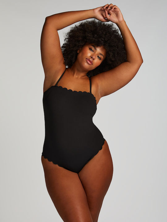 Strapless One-Piece Swimsuit Black