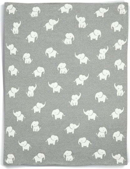 Mamas & Papas Κουβέρτα Αγκαλιάς & Λίκνου Welcome To The World Elephant 80x100εκ.