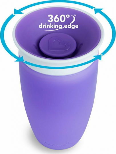 Munchkin Toddler Cup Miracle 360 Sippy Cup Plastic Purple 296ml For 12m+