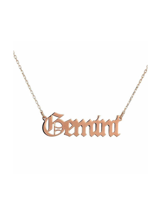 Goldsmith Necklace Zodiac Sign Gemini from Silver