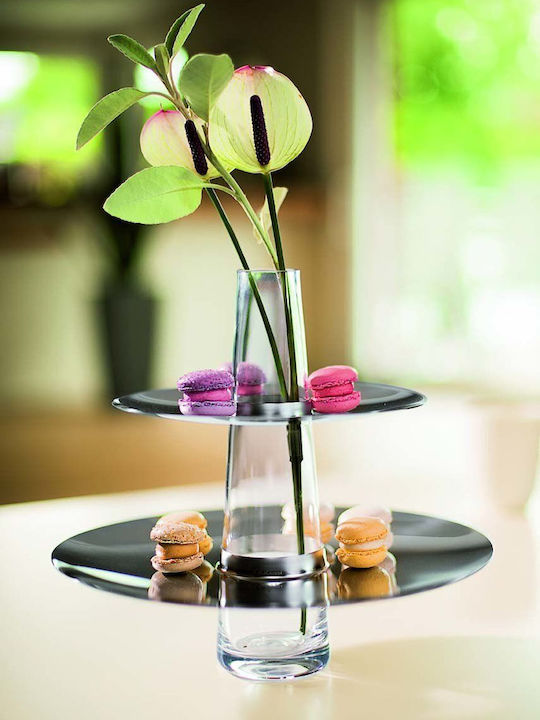 Philippi Metallic Dessert Tower Stand with 2 Tiers Silver Ø24.5cmxY28cm