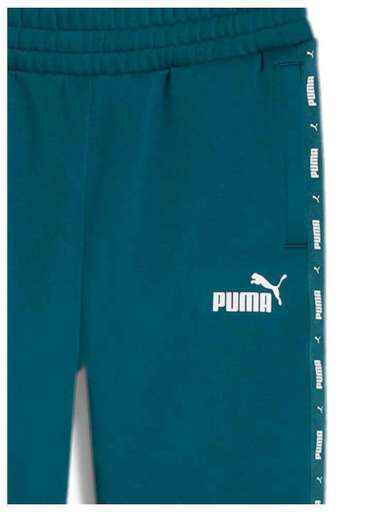 Tape Pantaloni de trening cu Elastic Verde
