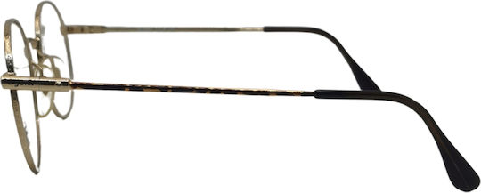 Metal Eyeglass Frame Brown Tortoise 544 3033 4723