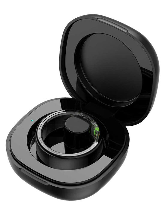 Techsuit R06 Smart Ring 18mm cu Pulsometru Negru