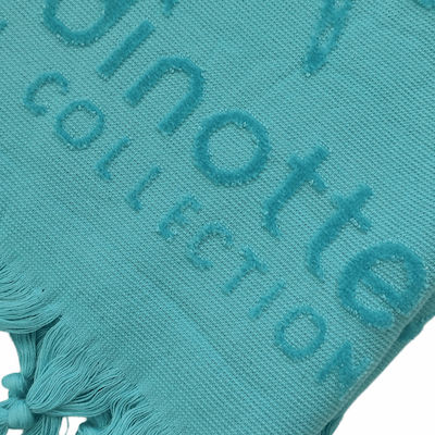 Noidinotte Beach Towel Turquoise with Fringes 170x90cm.