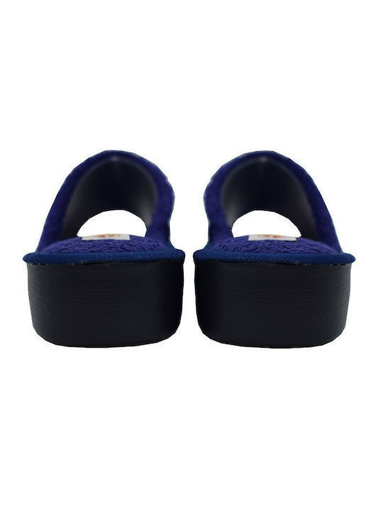 Kolovos Winter Women's Slippers in Blue color