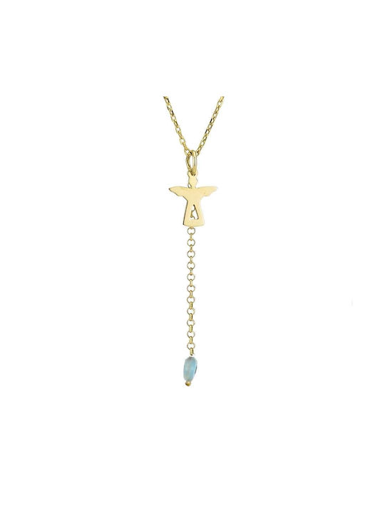 Goldsmith Necklace with design Angel from Gold Plated Silver