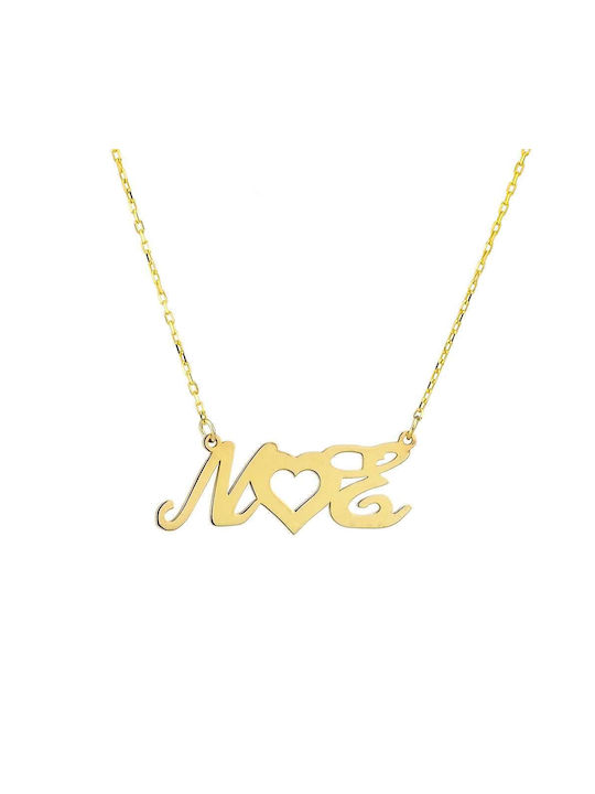 Goldsmith Necklace Monogram from Gold Plated Silver