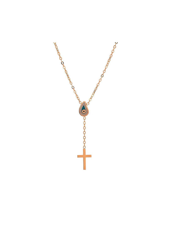 Goldsmith Necklace Eye from Pink Gold Plated Silver