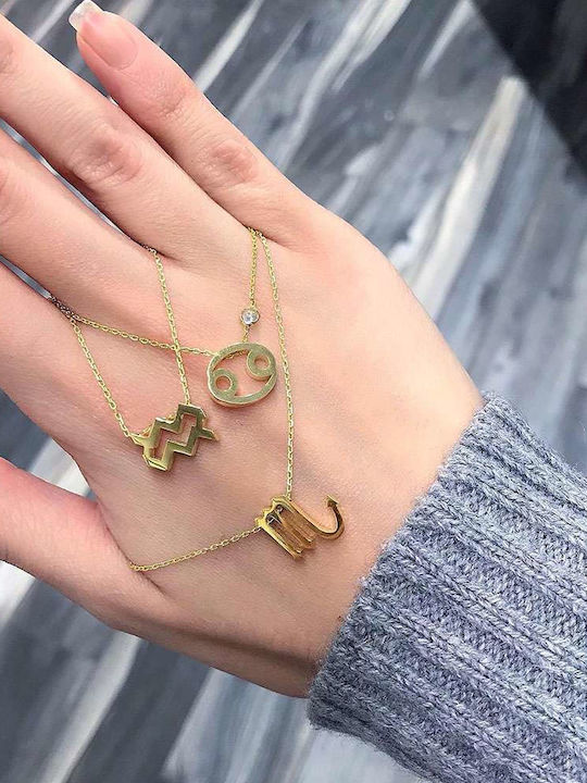 Goldsmith Zodiac Sign Capricorn from Pink Gold Plated Silver