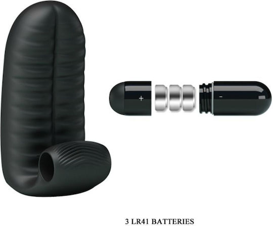Pretty Love Abbott Vibrator Finger 9.4cm Black
