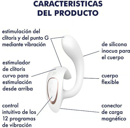 Satisfyer G for Goddess 1 Vibrator G-Spot with Remote Control 18.5cm White