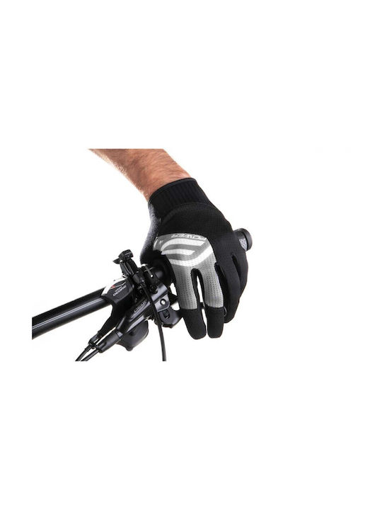 Force Downhill Power Summer Μακριά Ανδρικά Γάντια Ποδηλασίας Μαύρα