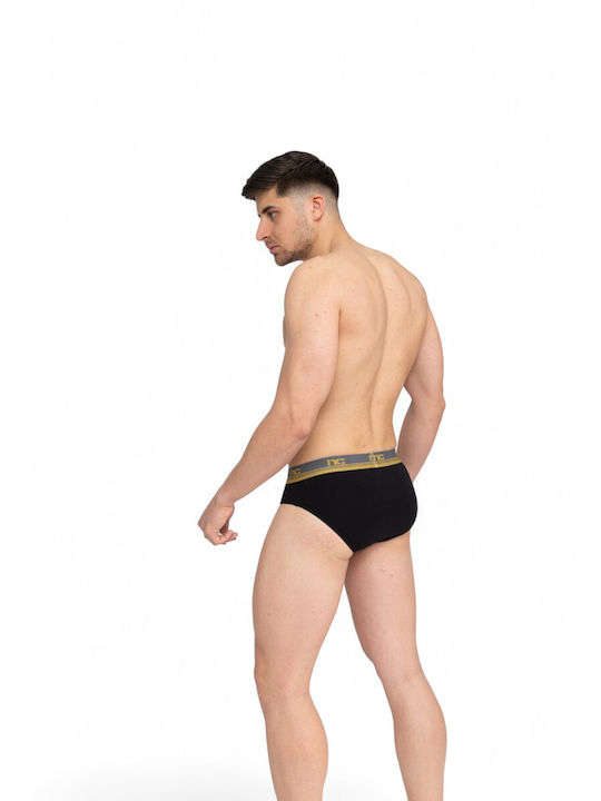 Nina Club Herren Slips Black / Gold 1Packung