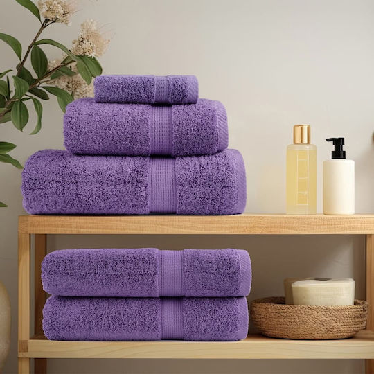 vidaXL Set 10 Hotel Bathroom Towels 150x100 cm 600gsm Purple