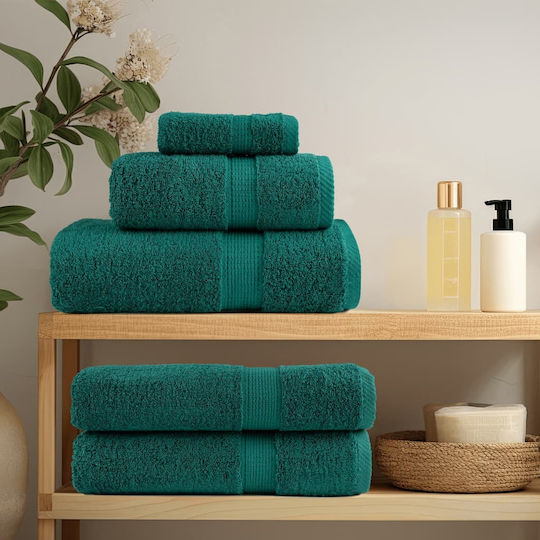 vidaXL Set 10 Hotel Pool and Beach Towels 200x80 cm 600gsm Green