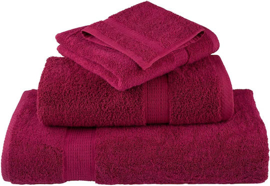 vidaXL Set 10 Hotel Pool and Beach Towels 200x100 cm 600gsm Burgundy