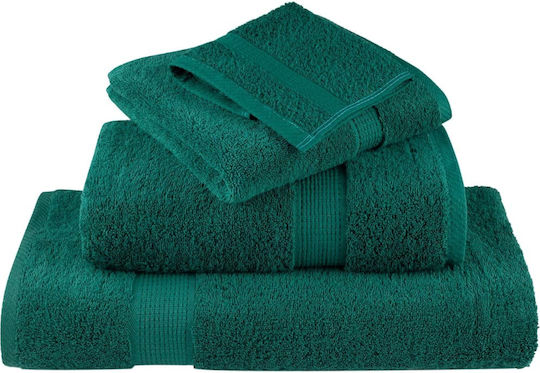 vidaXL Set 10 Hotel Pool and Beach Towels 200x80 cm 600gsm Green