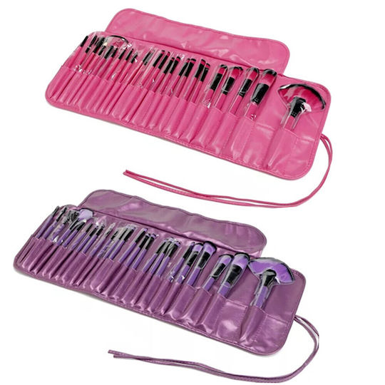 Professional Set with Makeup Brushes made of Synthetic Hair 24pcs